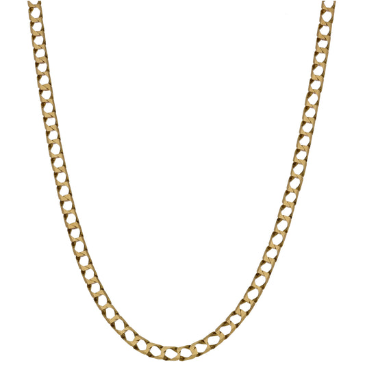 9ct Gold Curb Chain 18"