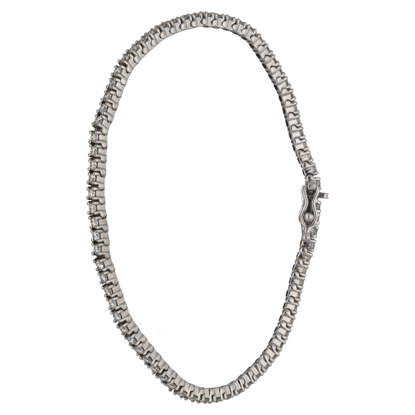 14ct White Gold 2.22ct Diamond Line/Tennis Bracelet