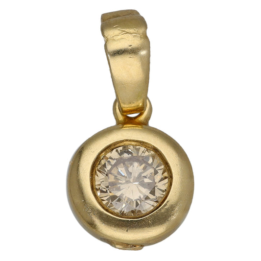18ct Gold 0.60ct Diamond Solitaire Pendant