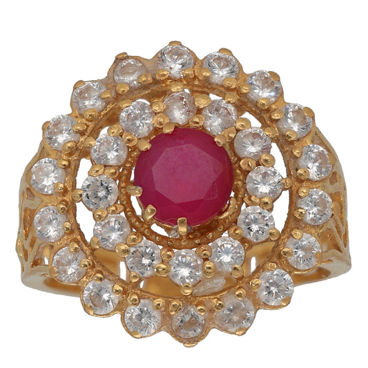 22ct Gold Imitation Dress/Cocktail Ring Size P