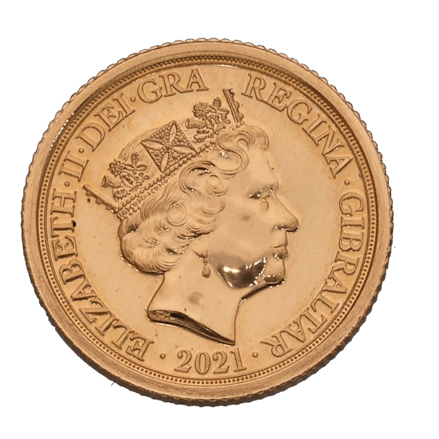 22ct Gold Queen Elizabeth II Quarter Sovereign Coin 2021
