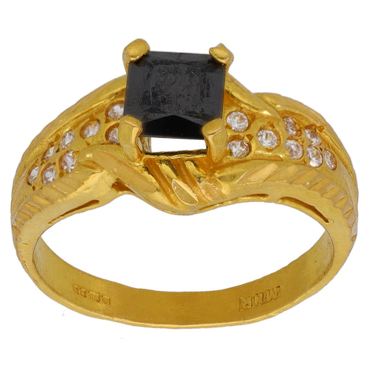 22ct Gold Imitation Gems Dress/Cocktail Ring Size N