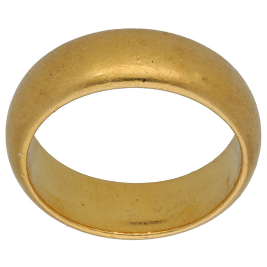 22ct Gold Plain Wedding Ring Size O