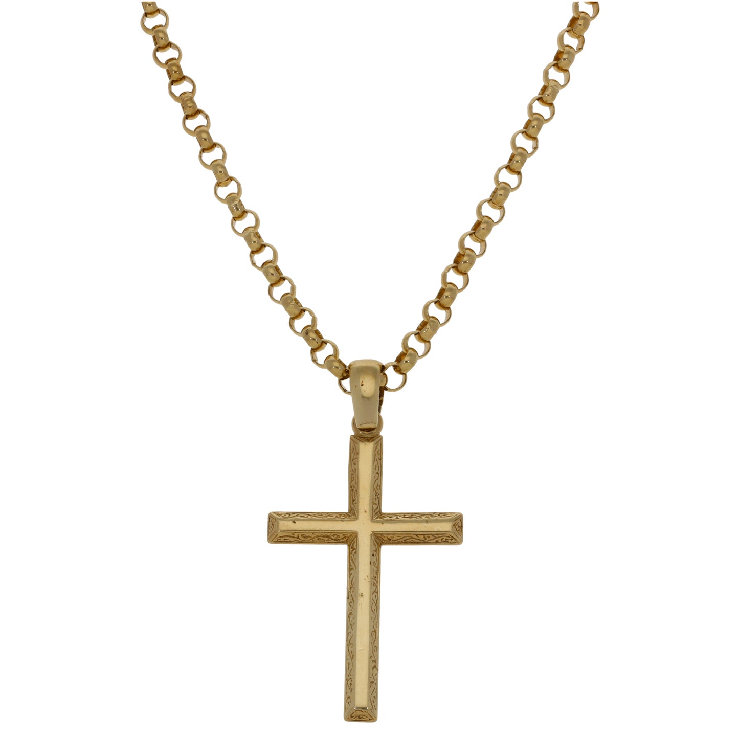9ct Gold Cross Pendant With Chain