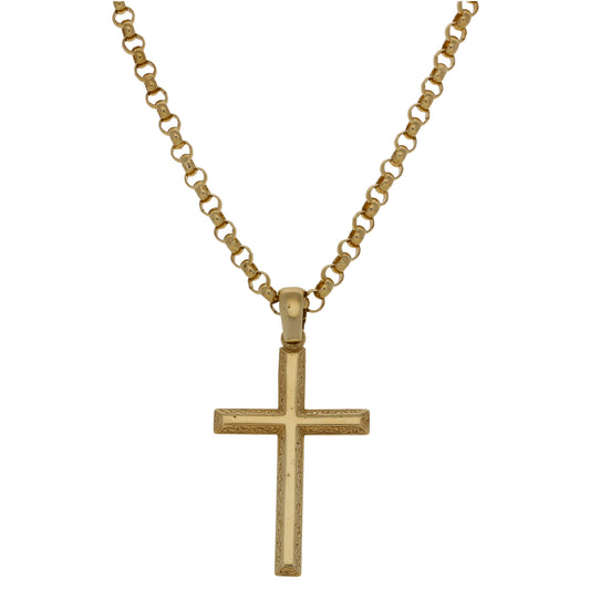 9ct Gold Cross Pendant With Chain