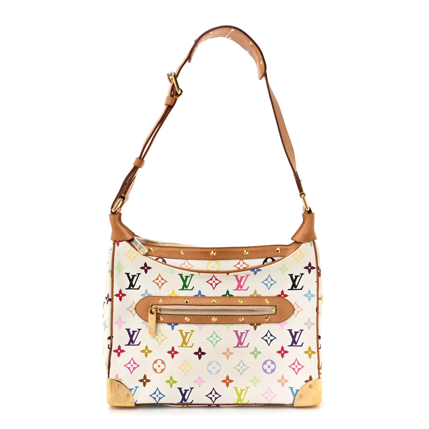 Louis Vuitton Boulogne Monogram Coated Canvas Bag - White