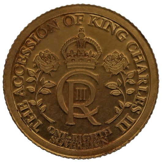 22ct Gold The Accession Of King Charles III Eighth Sovereign Coin 2023