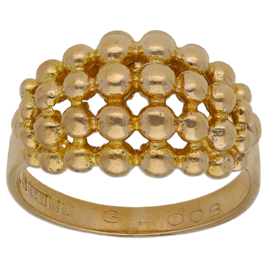 9ct Gold Keeper Ring Size L