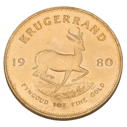 22ct Gold 1 OZ Krugerrand Coin 1980