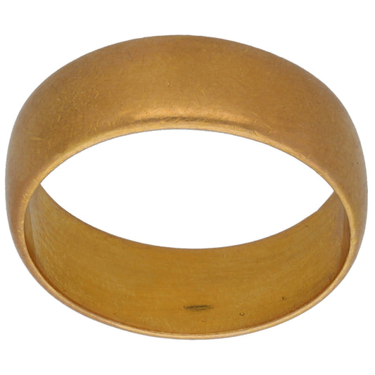 22ct Gold Plain Wedding Ring Size O