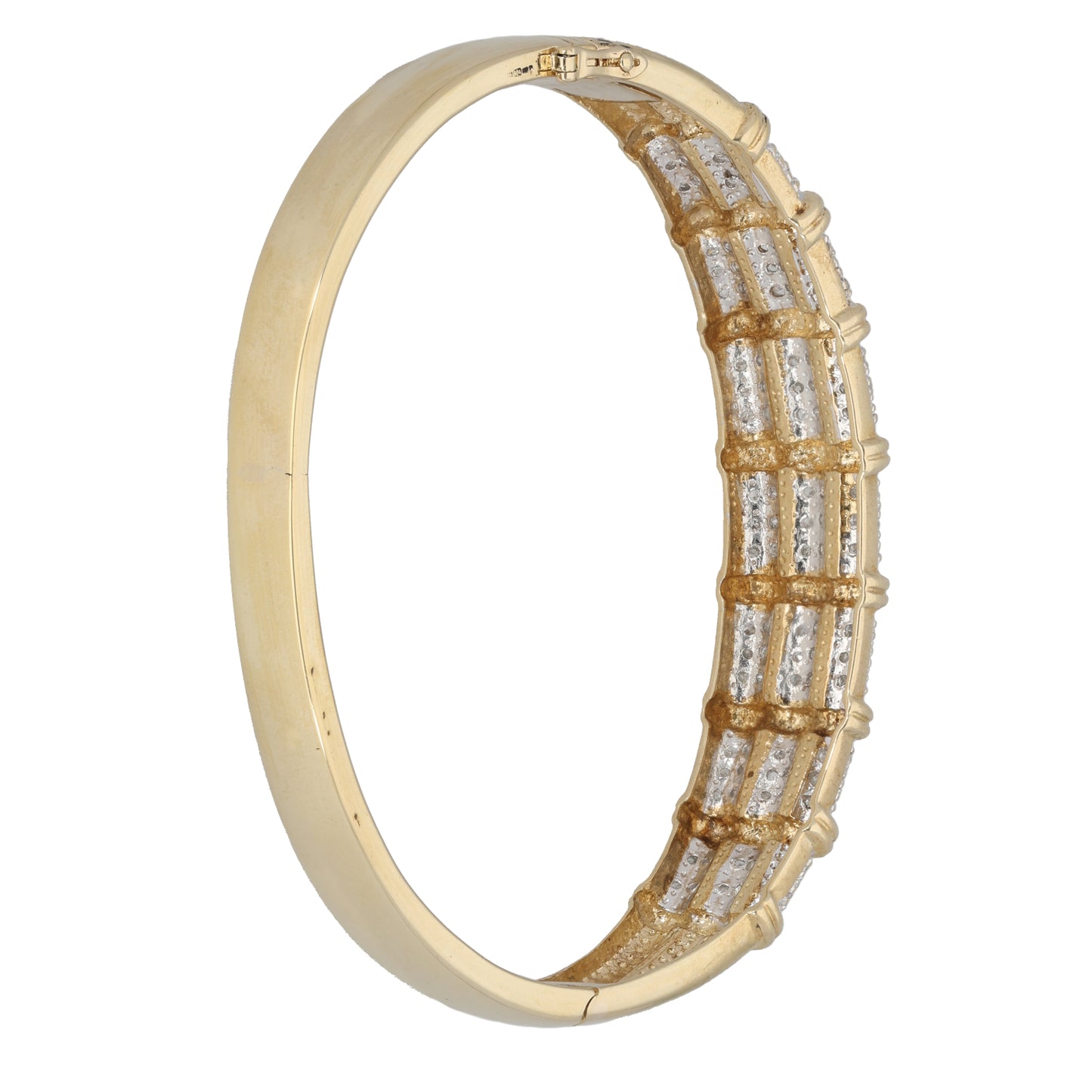 9ct Gold 1.00ct Diamond Alternative Bangle