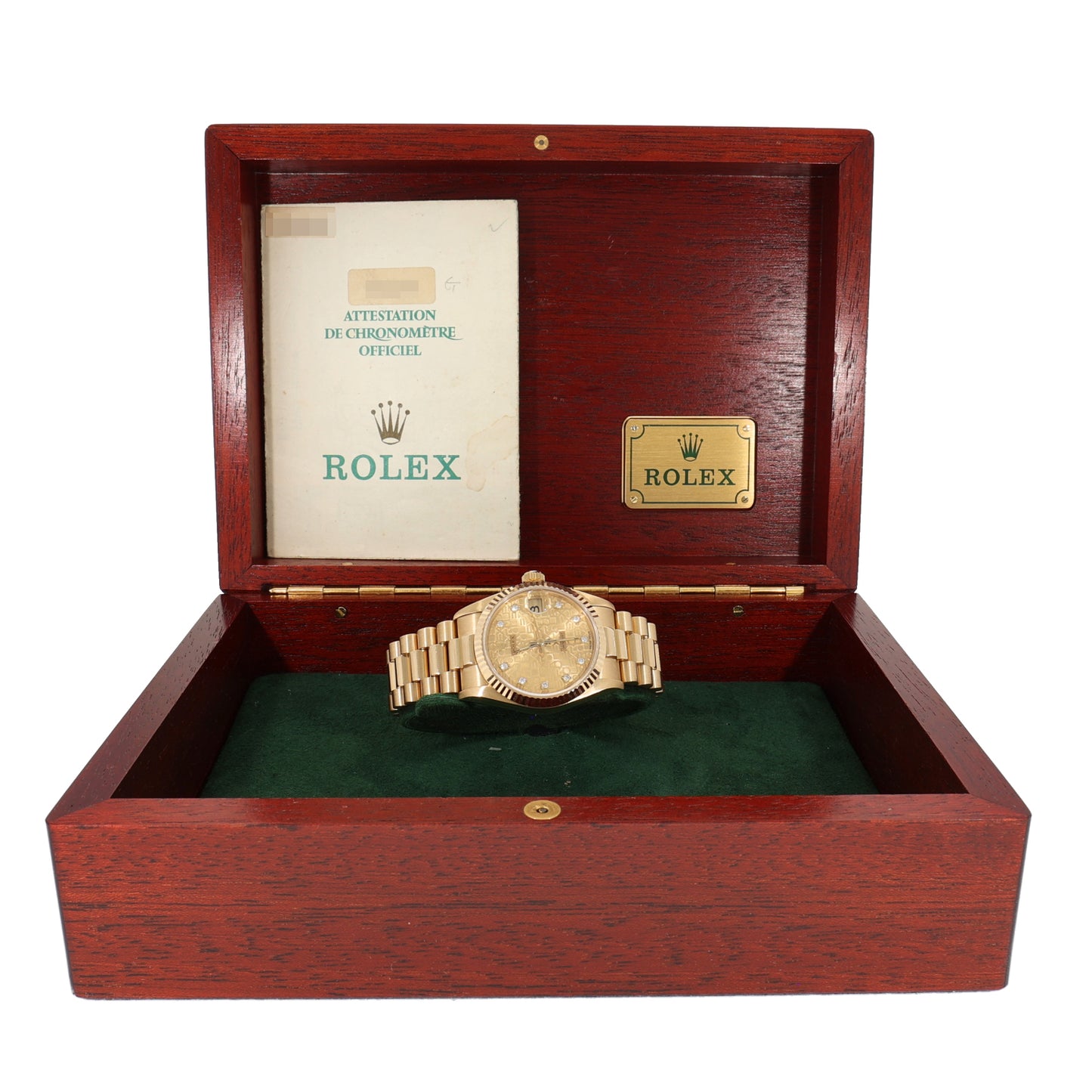 Rolex Lady Datejust 68278 31mm Gold Watch