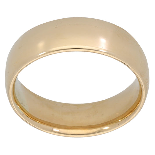9ct Gold Plain Wedding Ring Size M