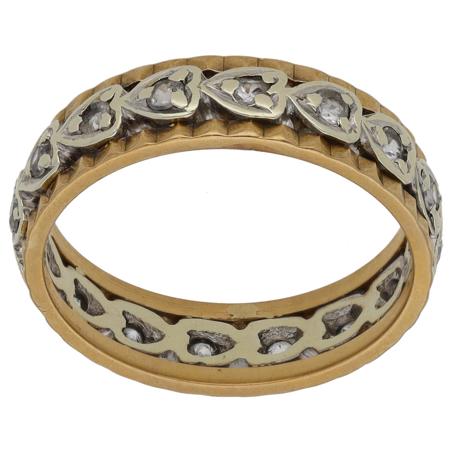 9ct Gold Cubic Zirconia Eternity Ring Size P