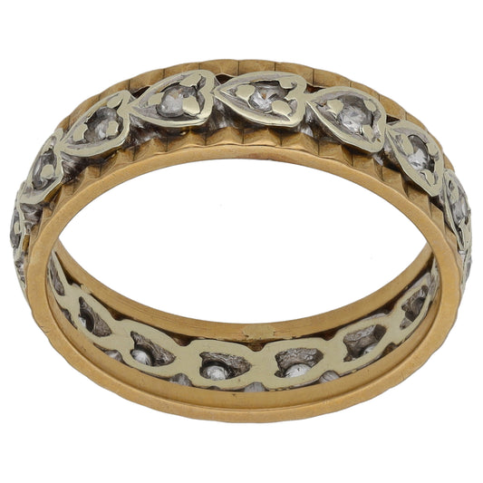 9ct Gold Cubic Zirconia Eternity Ring Size P