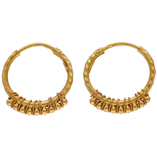 22ct Gold Hoop Earrings