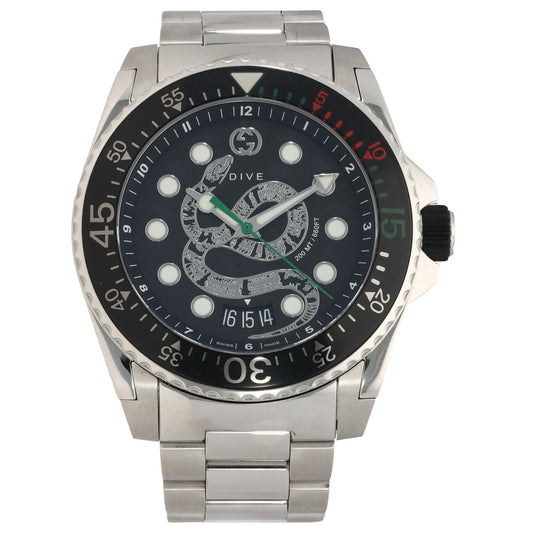 Gucci Dive 136.2 45mm Stainless Steel Watch