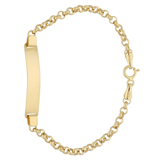 14ct Gold Kids Identity Belcher Bracelet