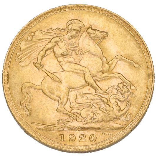 22ct Gold King George V Full Sovereign Coin 1920