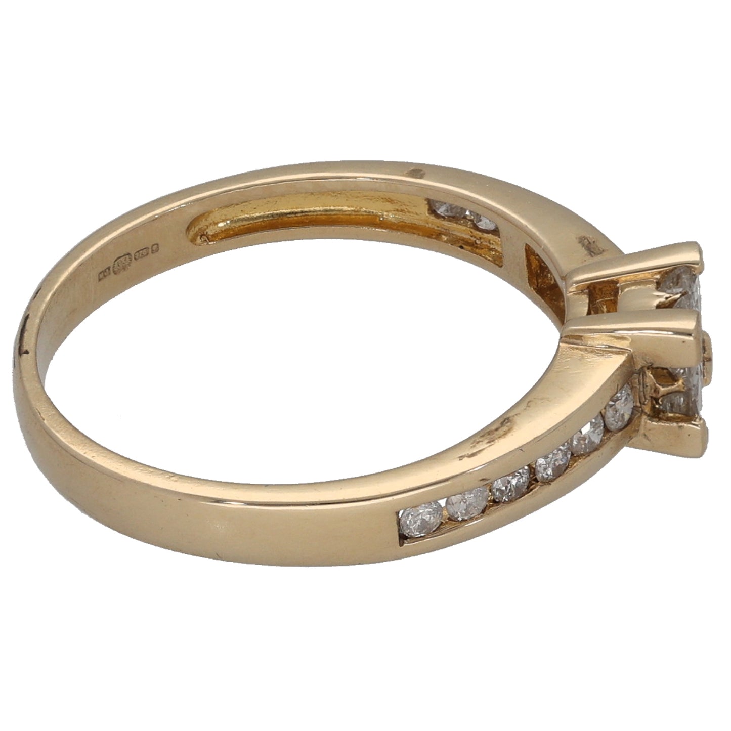 9ct Gold 0.32ct Diamond Dress/Cocktail Ring Size K