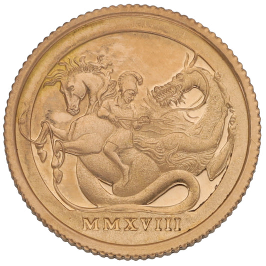 22ct Gold Queen Elizabeth II Quarter Sovereign Coin 2018