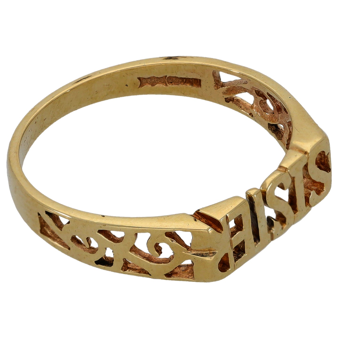 9ct Gold Sister Ring Size Q