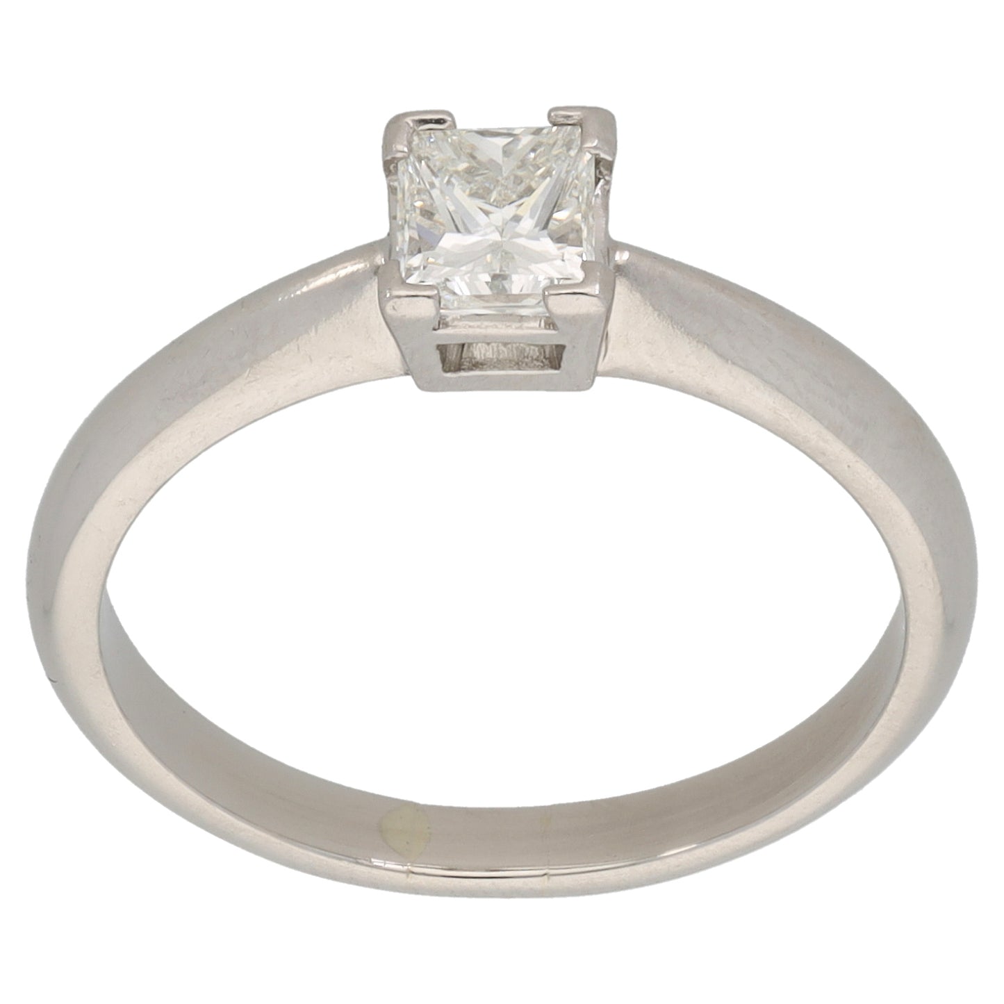 Platinum 0.59ct Diamond Solitaire Ring Size P