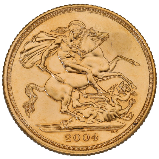 22ct Gold Queen Elizabeth II Full Sovereign Coin 2004