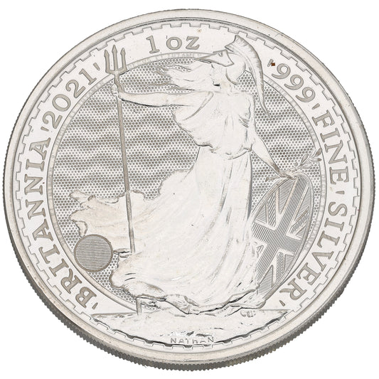 Fine Silver Queen Elizabeth II 1 OZ Britannia Coin 2021