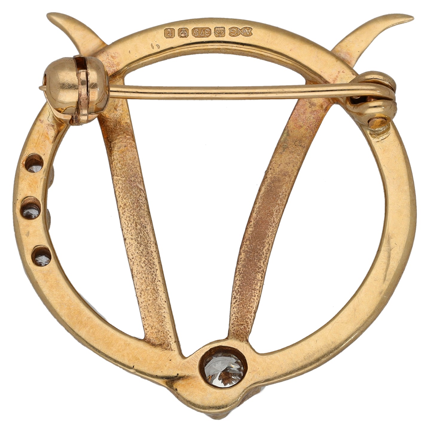 9ct Gold 0.13ct Diamond Dress Brooch