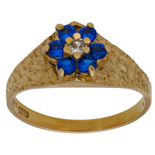 9ct Gold Imitation Dress/Cocktail Ring Size T