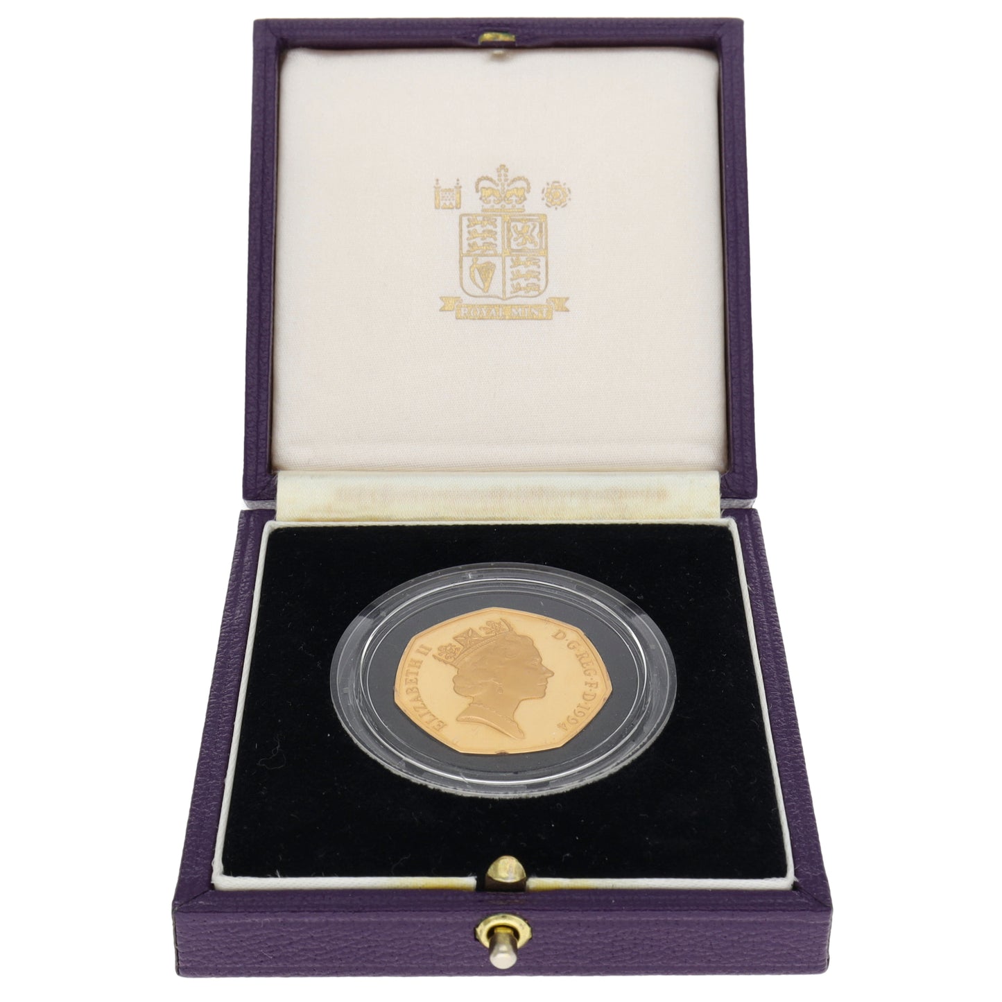 22ct Gold Queen Elizabeth II D-Day 50 Pence Coin 1994