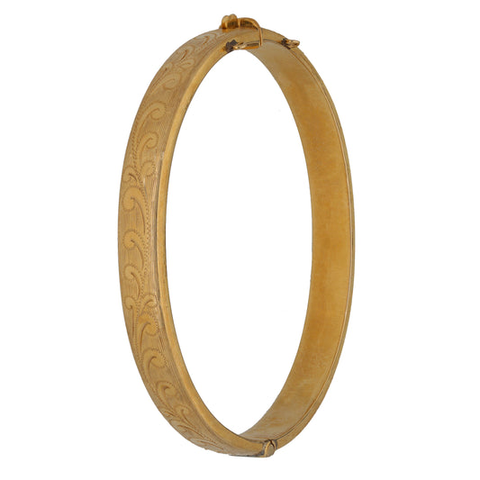 9ct Gold Hinged/Clasp Bangle