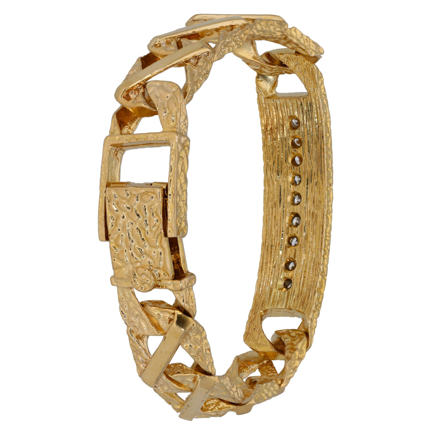9ct Gold 0.82ct Diamond ID Bracelet