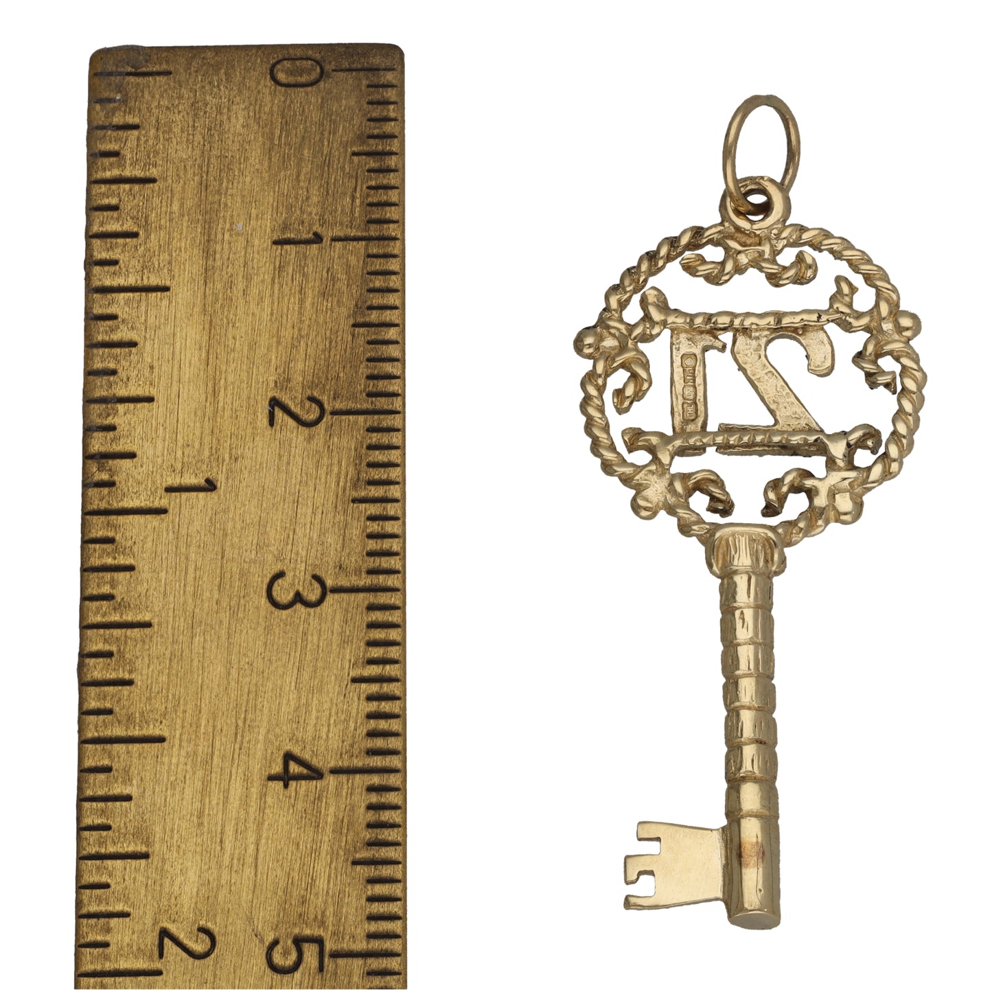 9ct Gold 21 Key Pendant