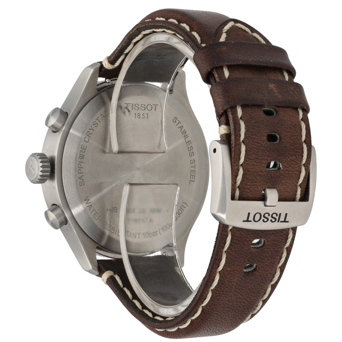 Tissot Chrono XL T116617A, in 45mm stainless steel case and adjustable brown leather bracelet