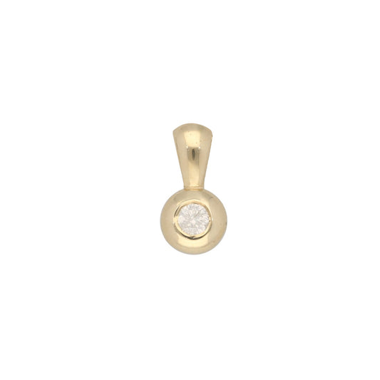9ct Solitaire 0.10ct Diamond Pendant