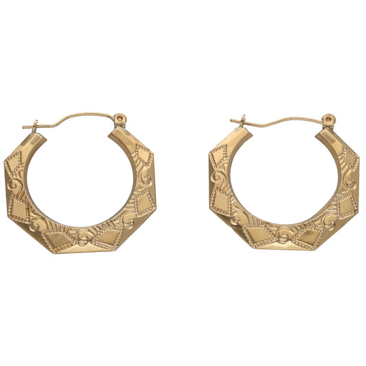 9ct Gold Creole Earrings