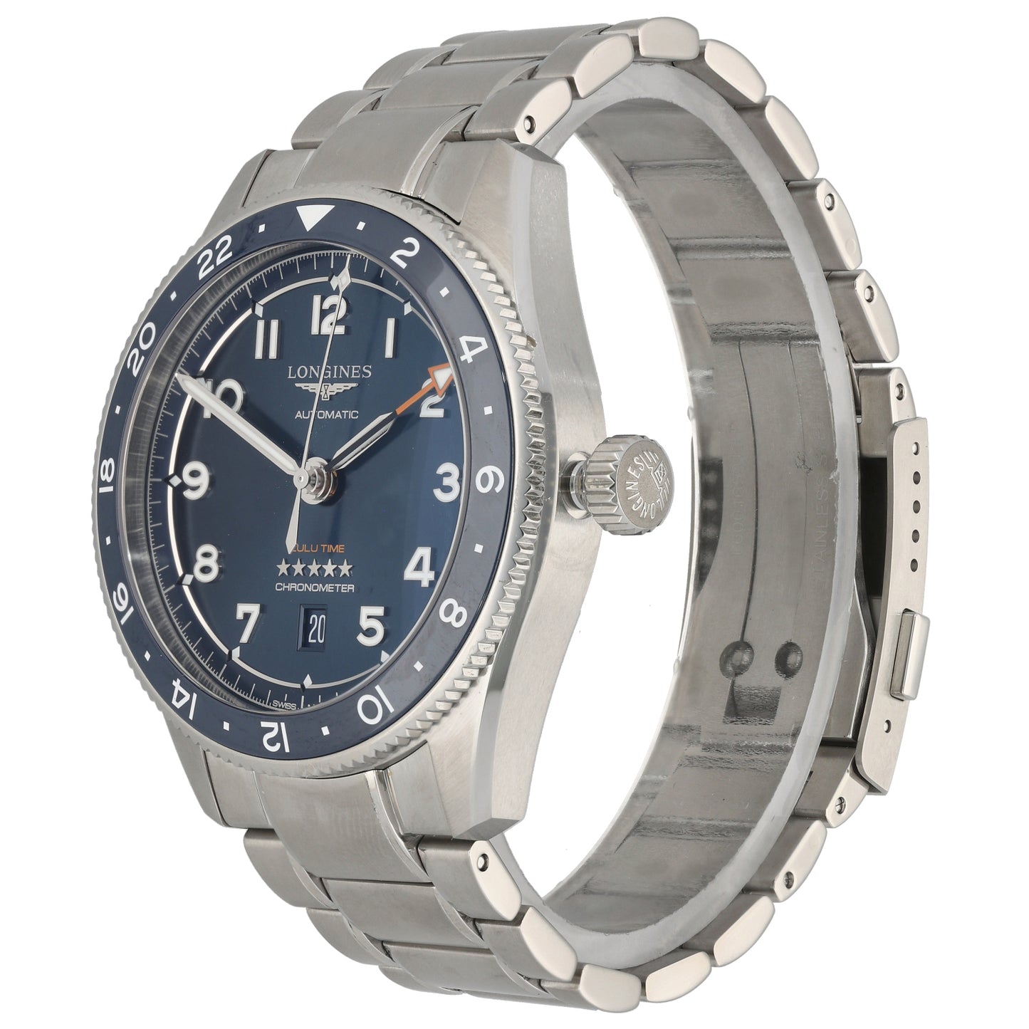 Longines Spirit Zulu Time L3.812.4 42mm Stainless Steel Watch