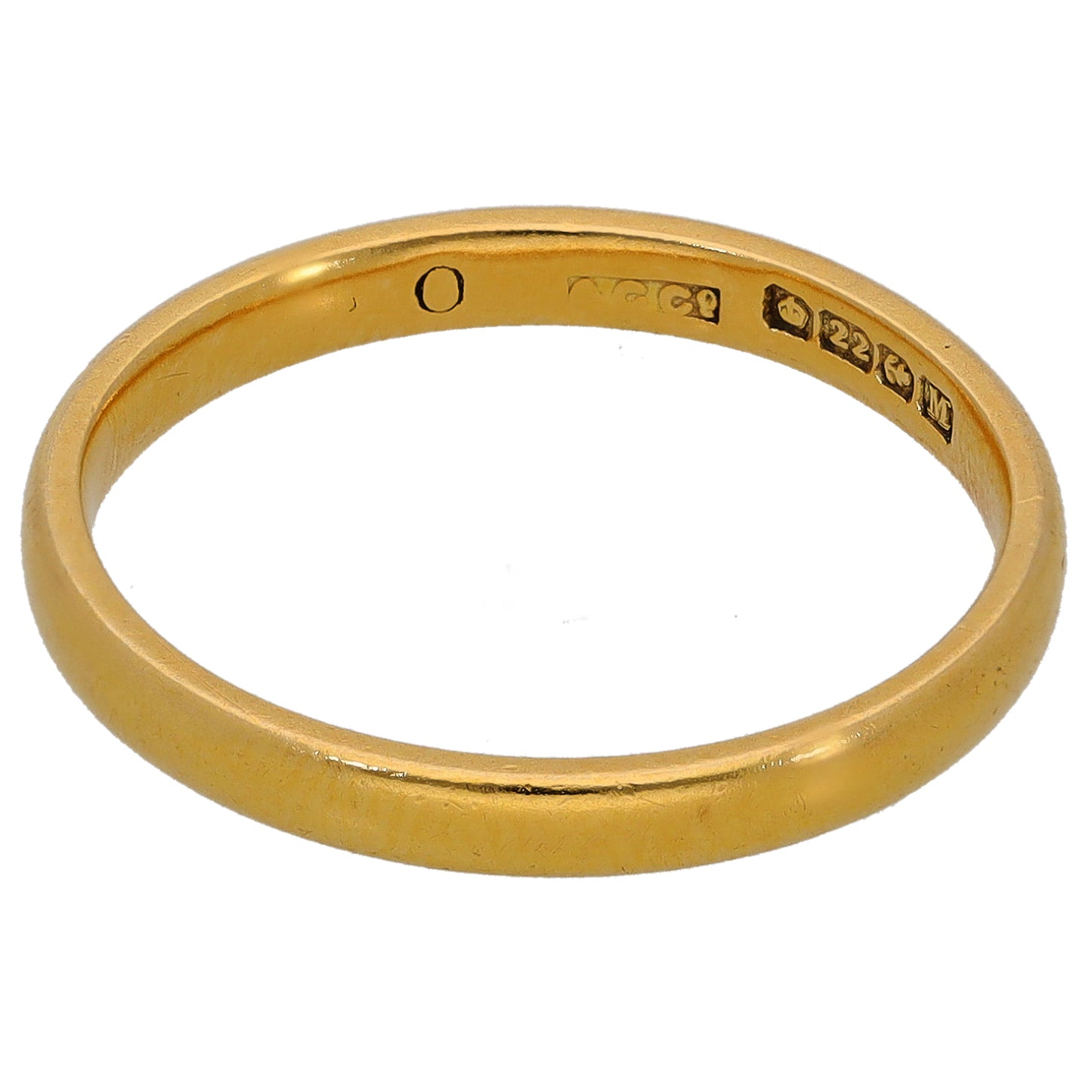 22ct Gold Plain Wedding Ring Size O