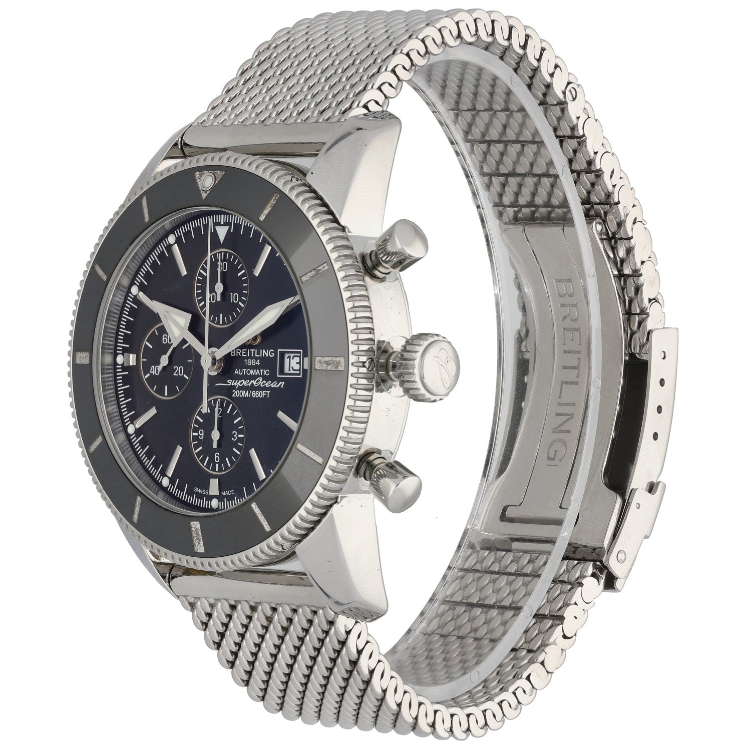 Breitling Superocean Heritage II A13312, blue dial, front angle image