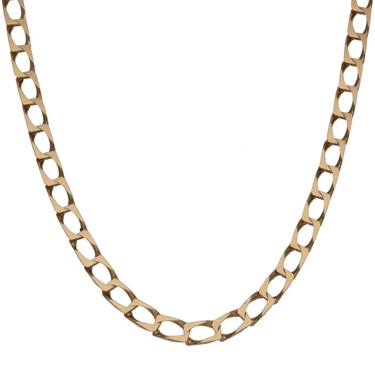 9ct Gold Curb Chain 22"