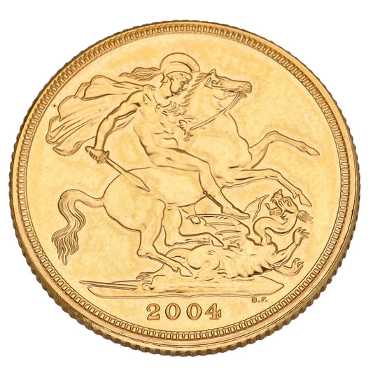 22ct Gold Queen Elizabeth II Full Sovereign Coin 2004