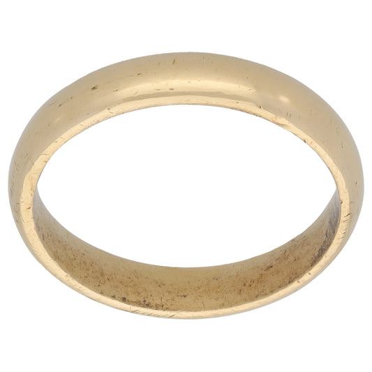 9ct Gold Plain Wedding Ring Size R