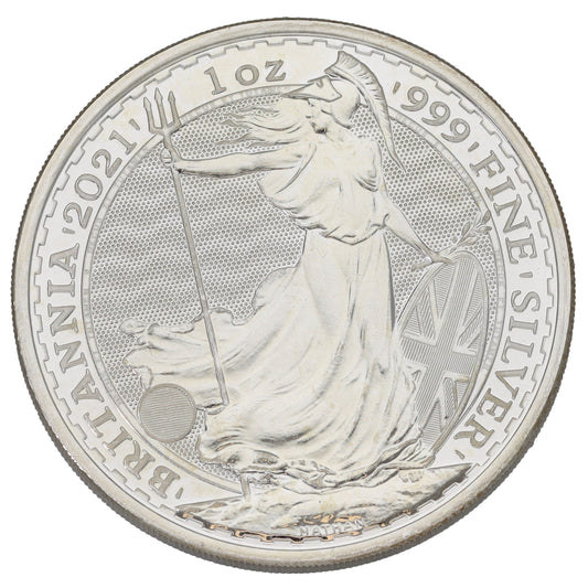 Fine Silver Queen Elizabeth II 1 OZ Britannia Coin 2021