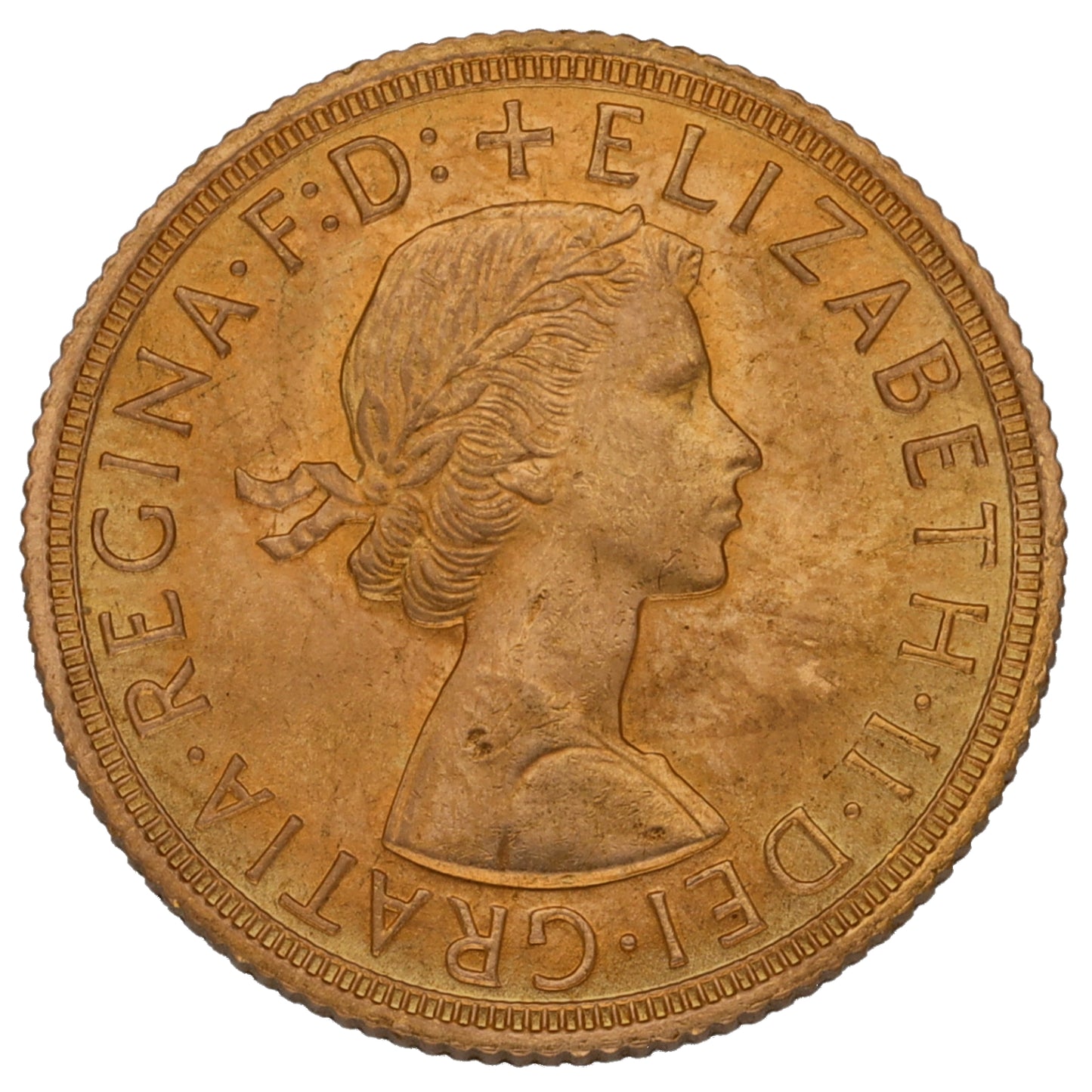 22ct Gold Queen Elizabeth II Full Sovereign Coin 1958