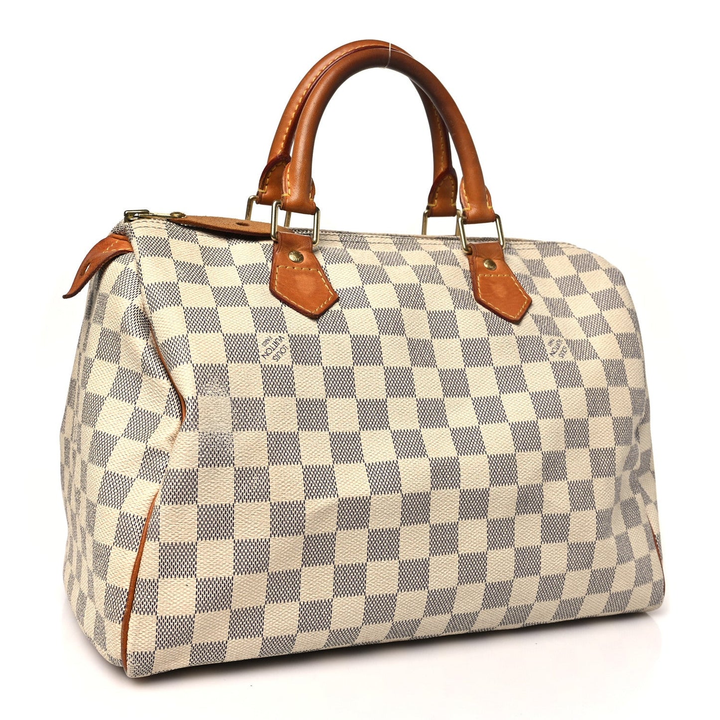 Louis Vuitton Speedy 30 Damier Azur Coated Canvas Bag - White