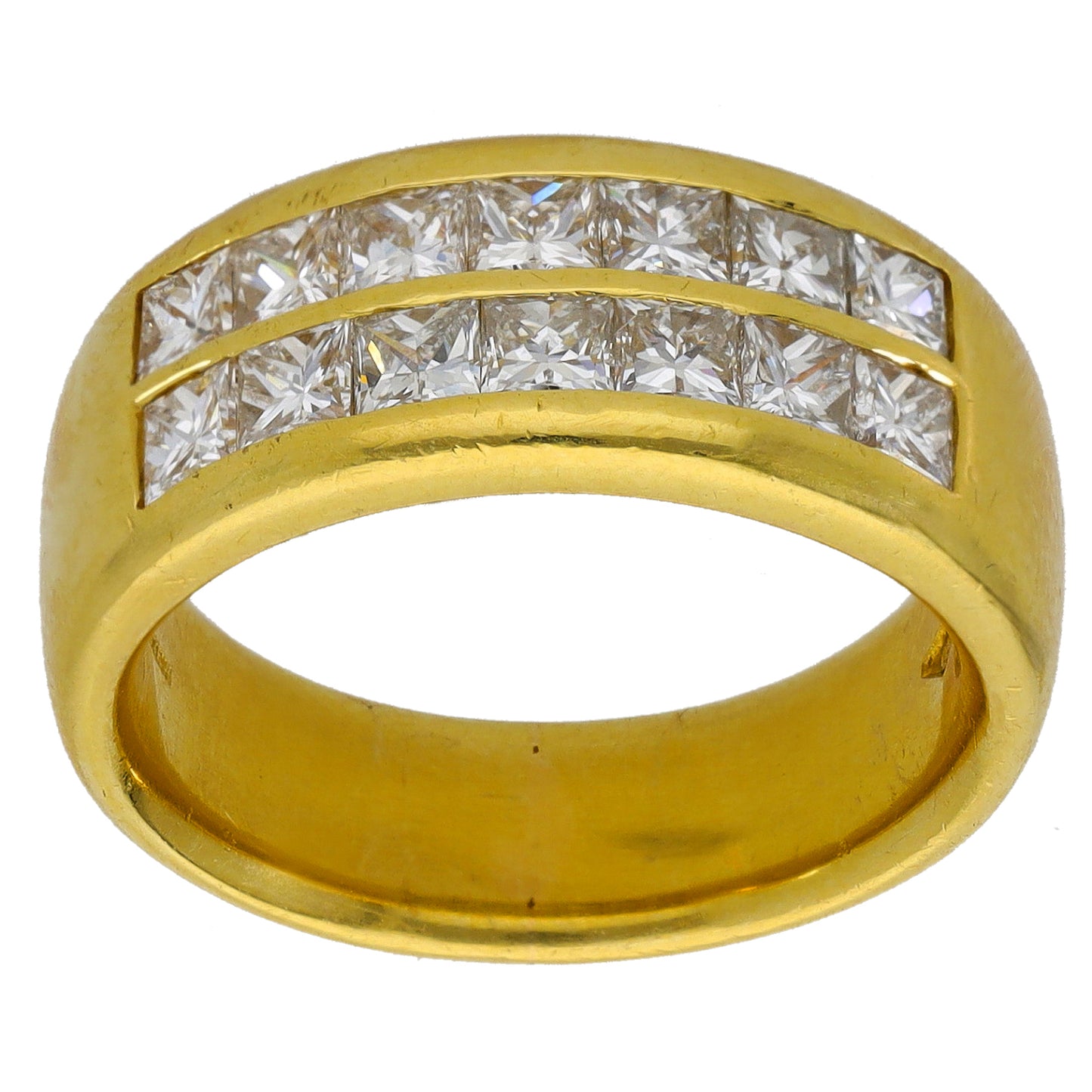 18ct Gold 1.68ct Diamond Half Eternity Ring Size M