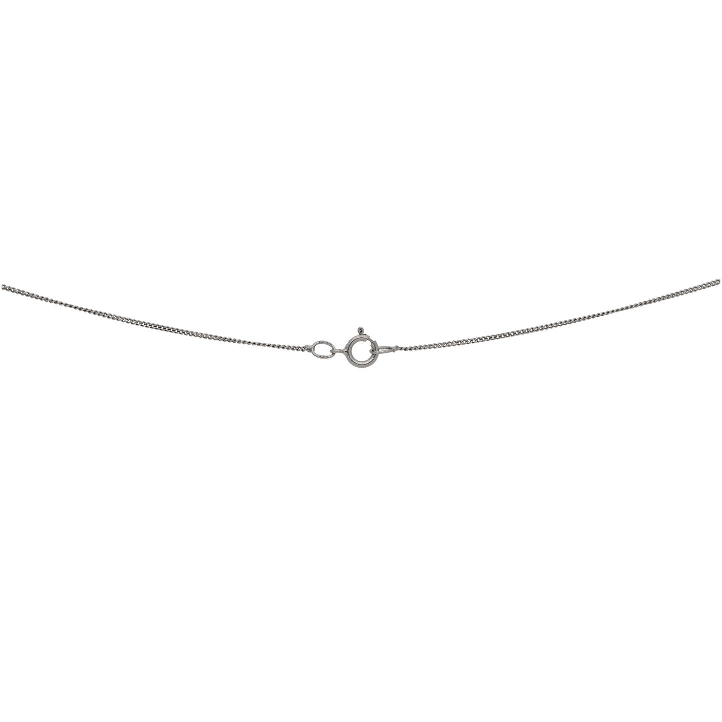 9ct White Gold 0.05ct Diamond Dress/Cocktail Pendant With Chain