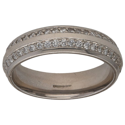 Platinum 0.78ct Diamond Alternative Ring Size V